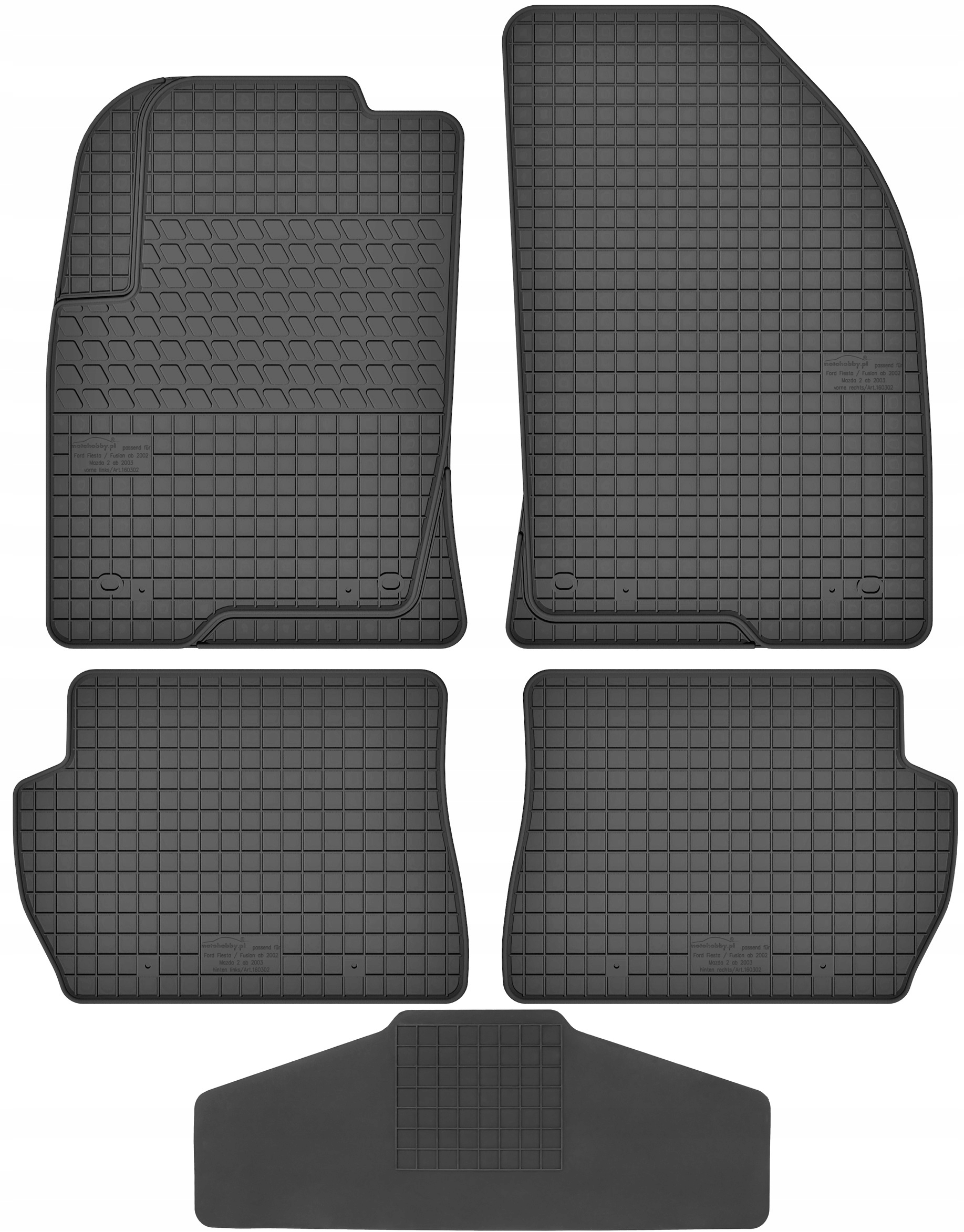 Ford Fiesta VI 2002-2008 Dywaniki z osłoną