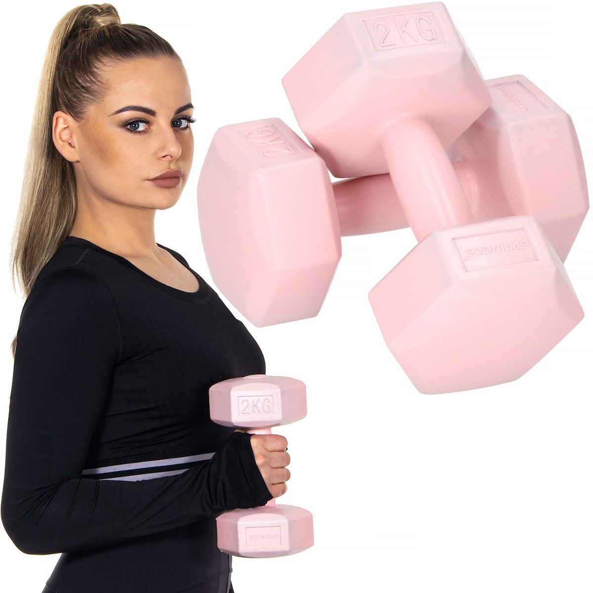 

Hantle Hantelki Ciężarki 2x2kg Fitness Zestaw 4kg