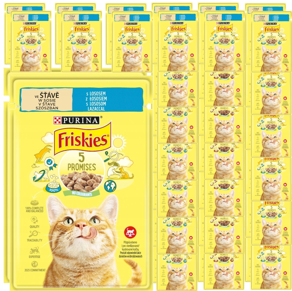 Purina Friskies Losos V Omáčce Pro Kočky 48x85 g