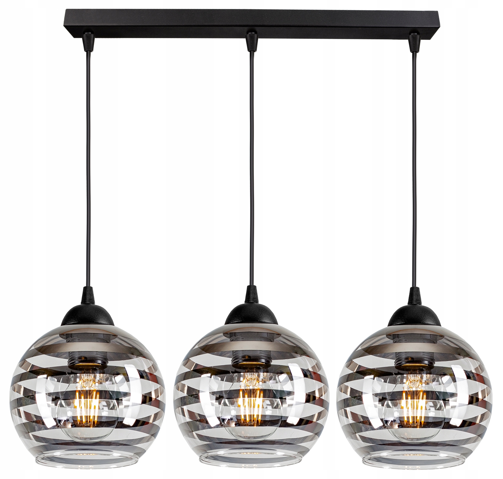 

Szklana Lampa Wisząca Sufitowa Żyrandol Kule Led