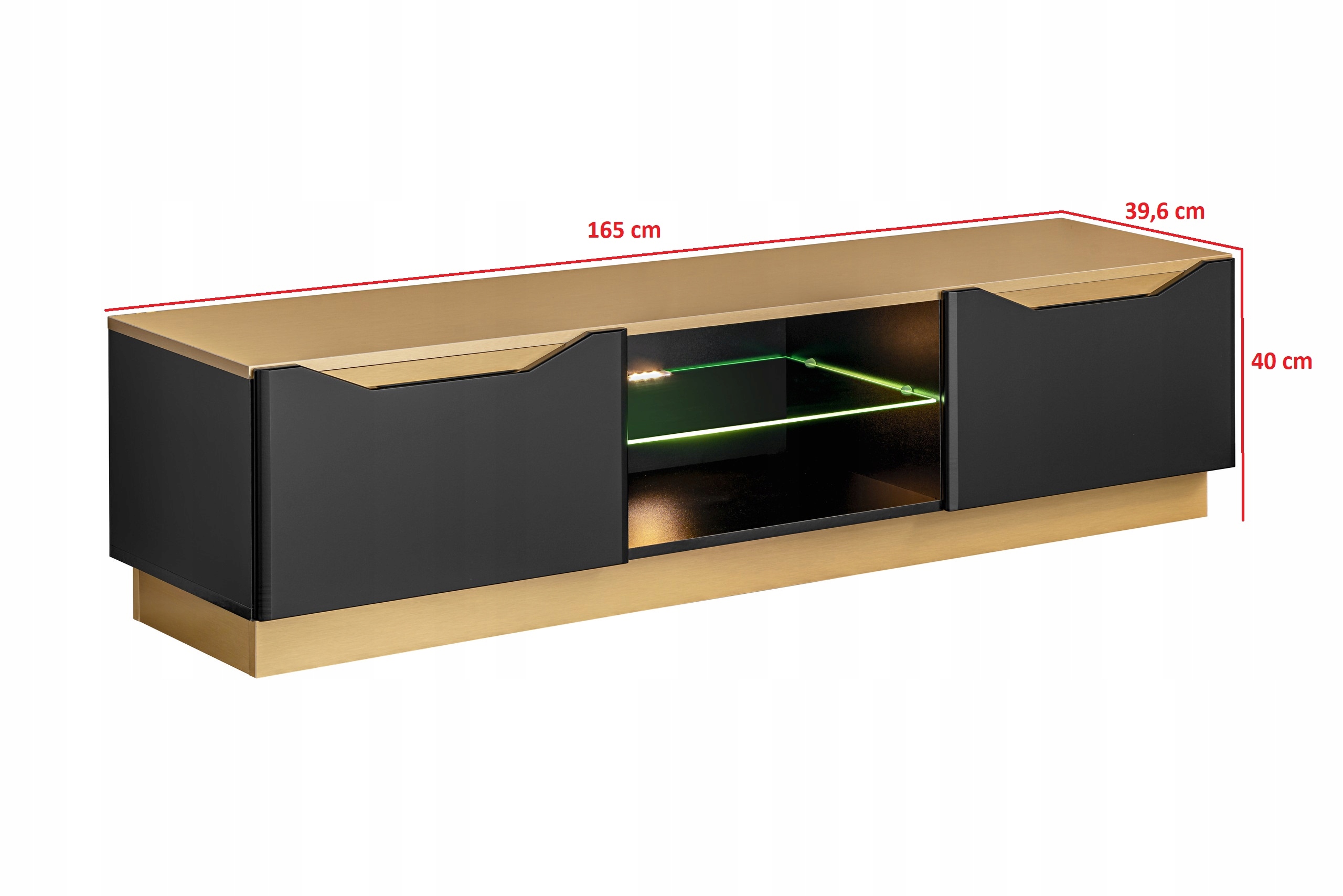 MEBLE DO SALONU FAME / ZESTAW MEBLI / MEBLOŚCIANKA Kolor frontów czarny