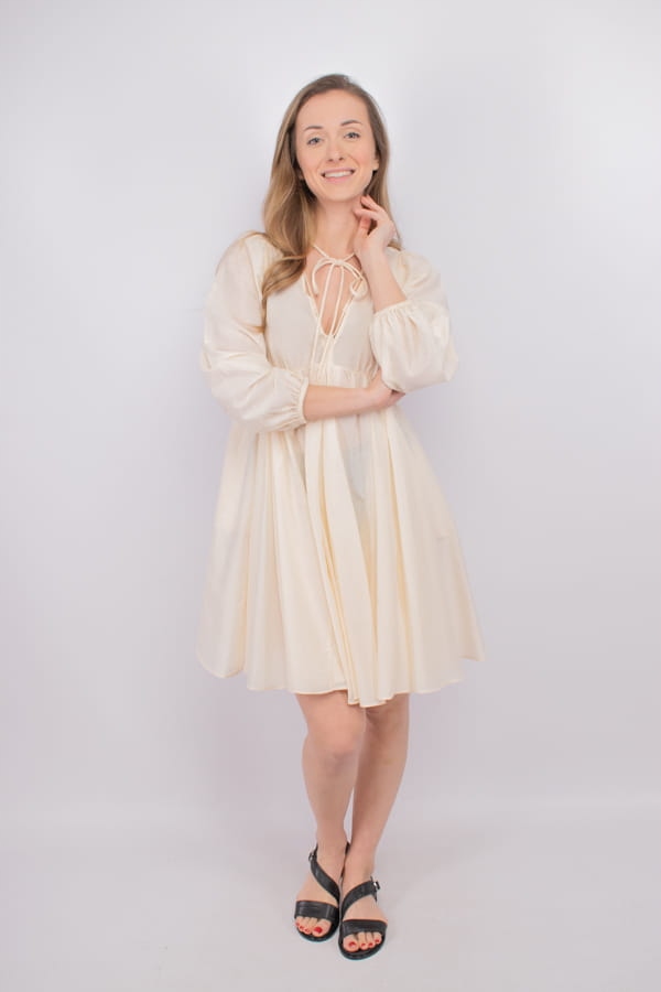 Sukienka damska Pinko BLK01 103587 A1X2 kremowy Dress: 42