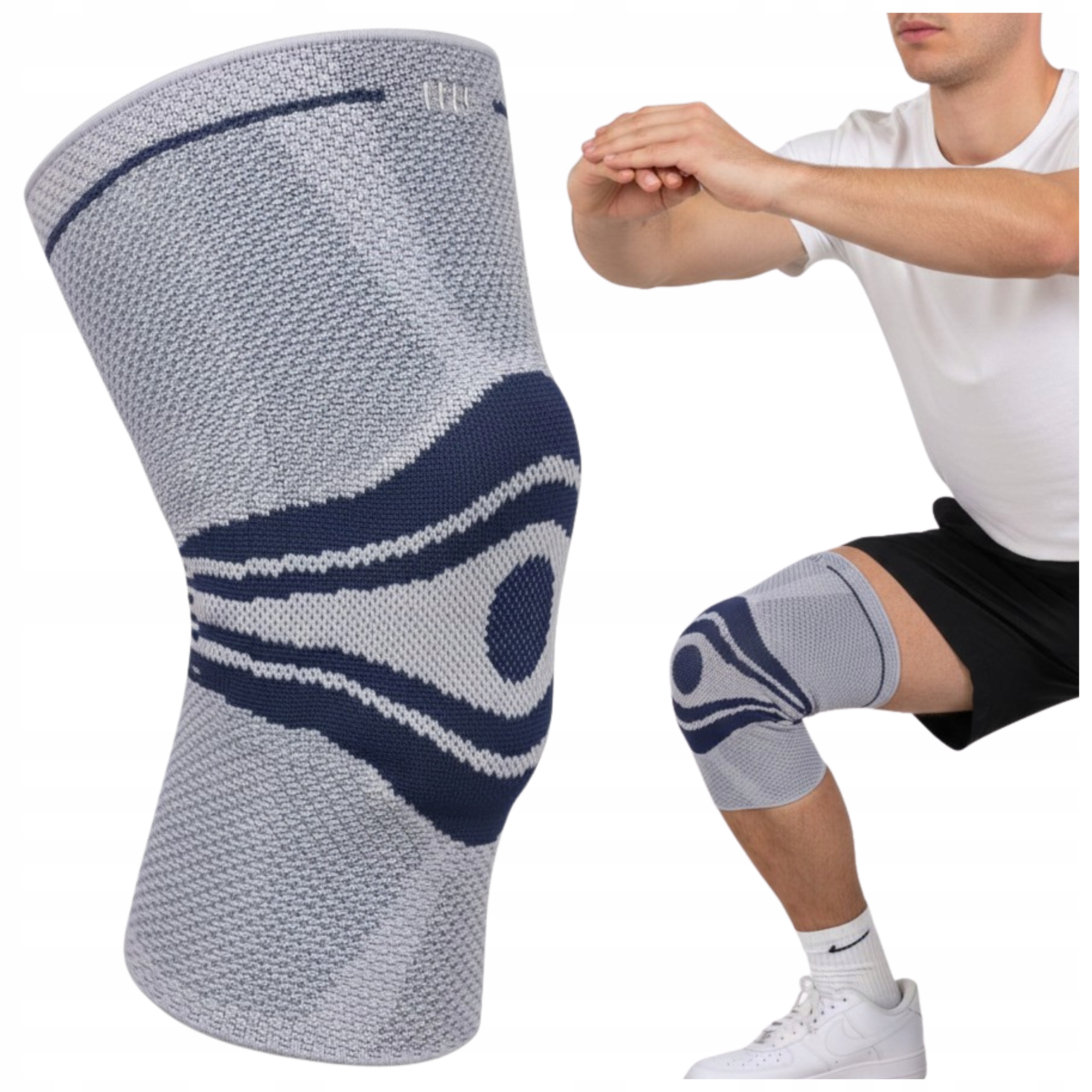 Stabilizator na Kolano Opaska kompresyjna orteza na Ból kolana sportowa M