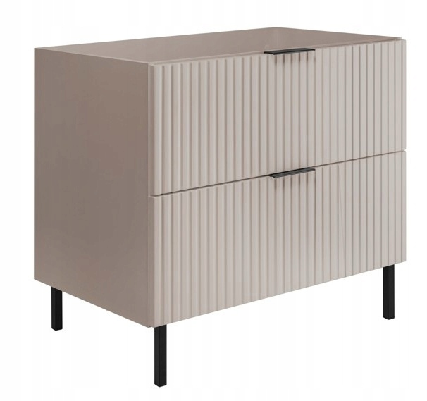 Koupelnová skříňka pod umyvadlo Stojící kašmírová 80 Ryfle Mdf Nohy Kov