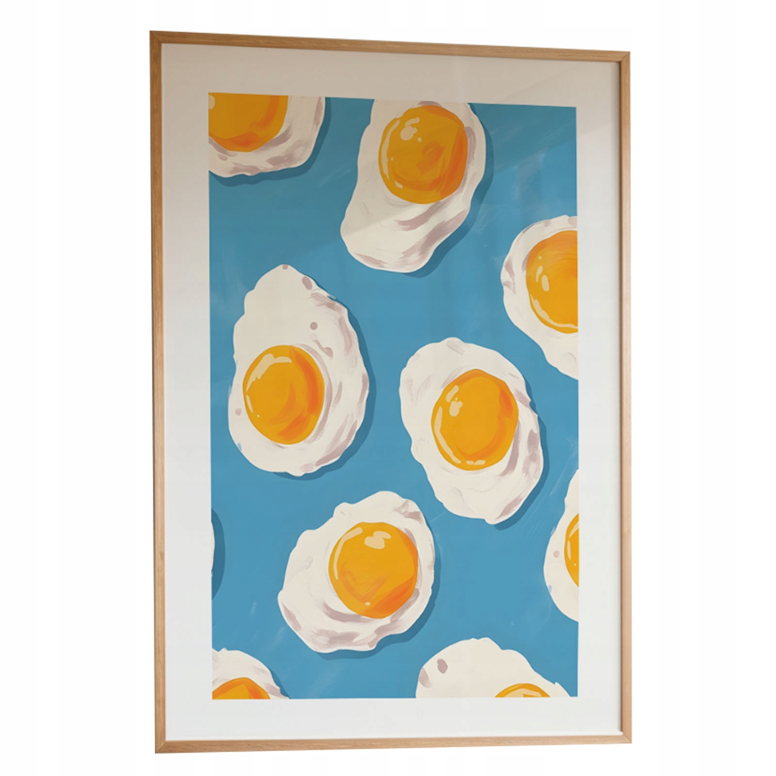 Obraz Sázená vejce A3 Plakát Kuchyně Retro Rámeček Dřevěný 30x42 cm
