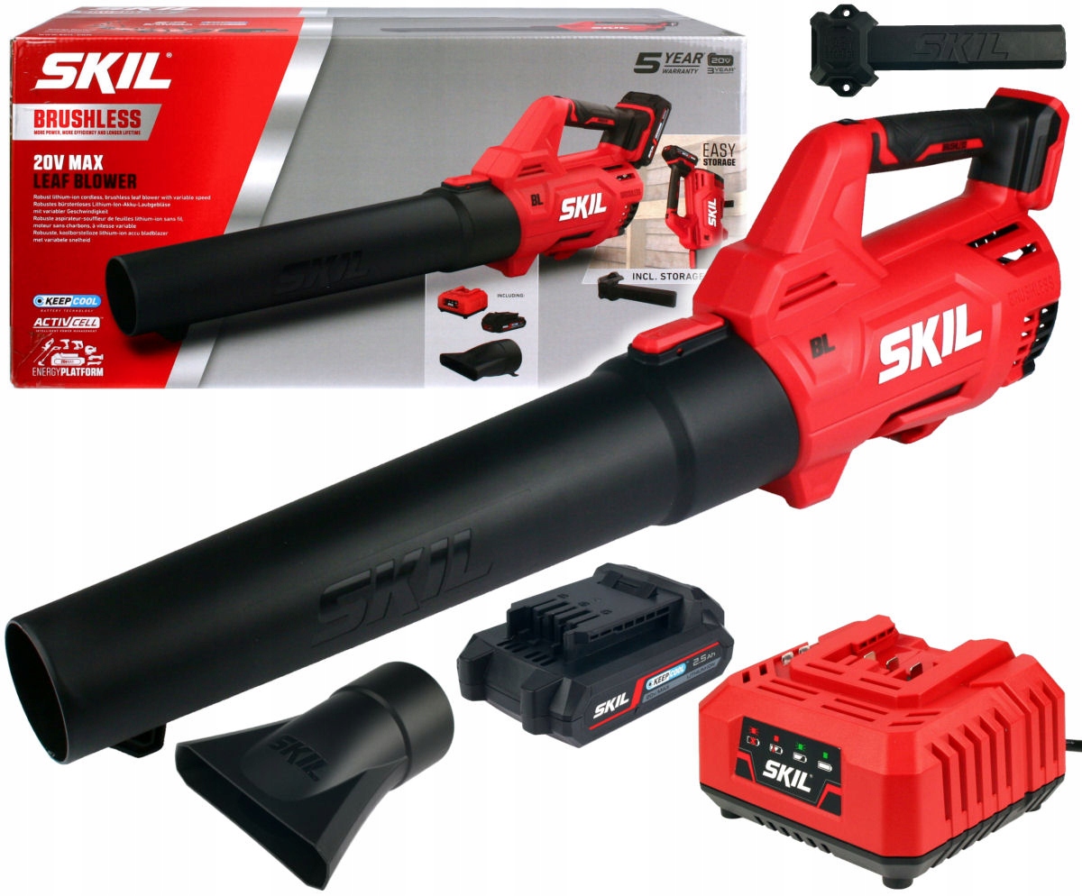 

Akumulatorowa dmuchawa do liści 20V Skil 1 x 2,5Ah