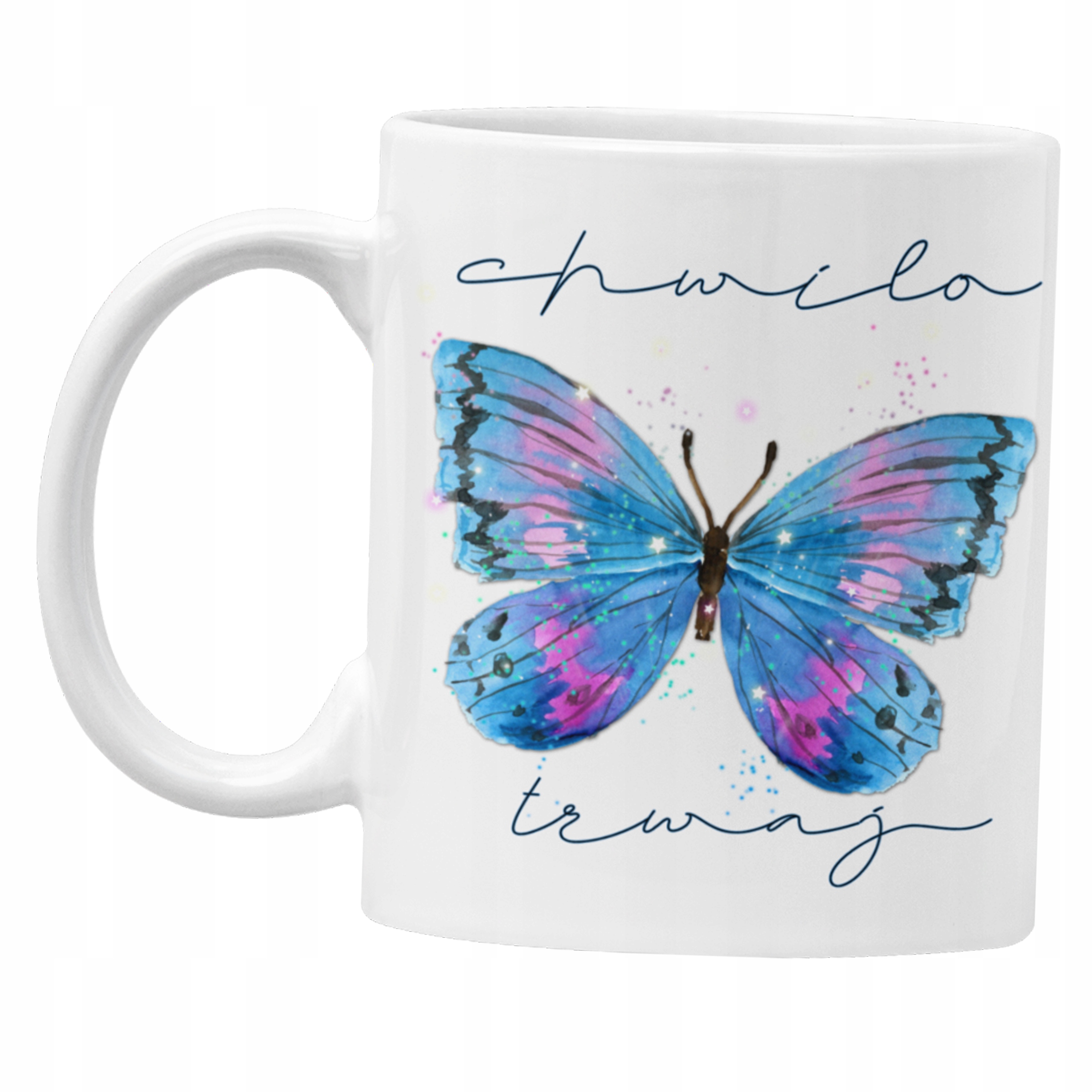 

Kubek Motyl z motylem motylek chwilo trwaj