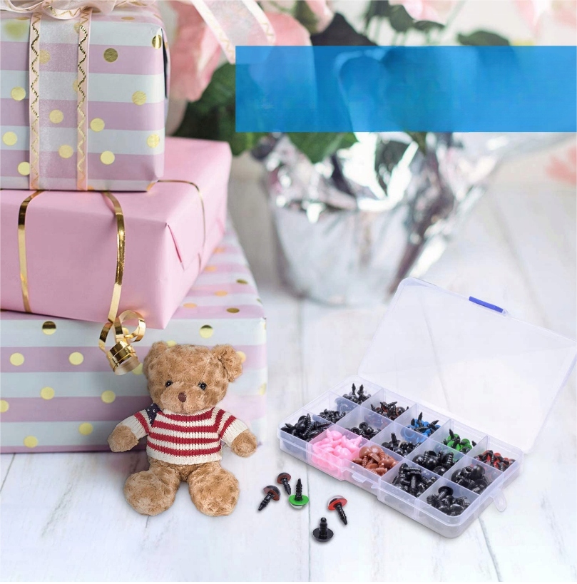 OCZY DO MASKOTEK BEZPIECZNE OCZKA NOSKI NOSY KOLOROWE NA SZYDEŁKU 560szt Waga produktu z opakowaniem jednostkowym 1 kg