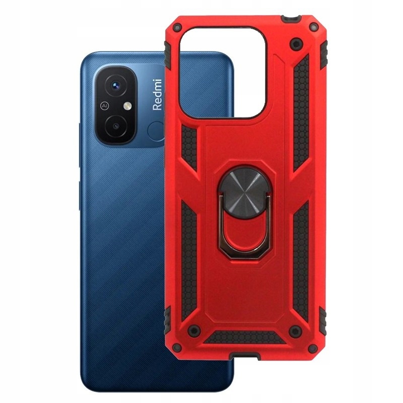 

Etui Pancerne Ring Case do Xiaomi Redmi 12C czerwo