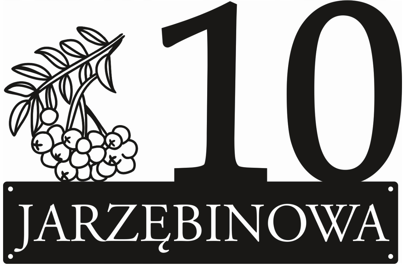 Číslo Na Dom 48 cm Tabuľa Adresa Ocel 2 mm Jarzbinová