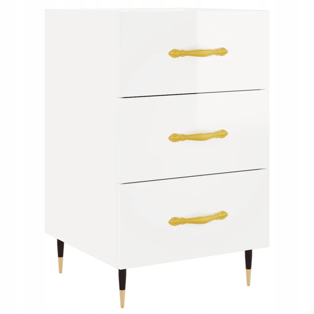 Szafka nocna biała 40x40x66 cm.