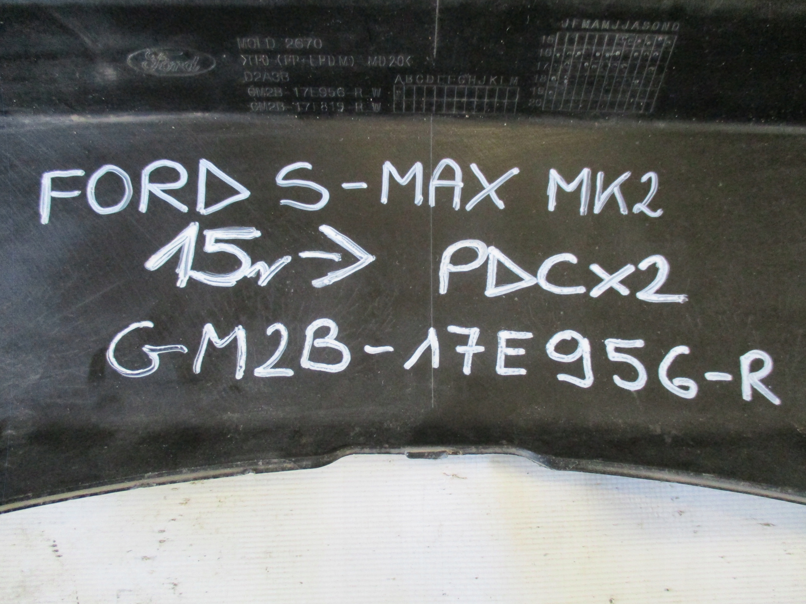 Spoiler der Stoßstange heck Ford S- MAX MK2 15r- 2 X PDC GM2B-17E956R