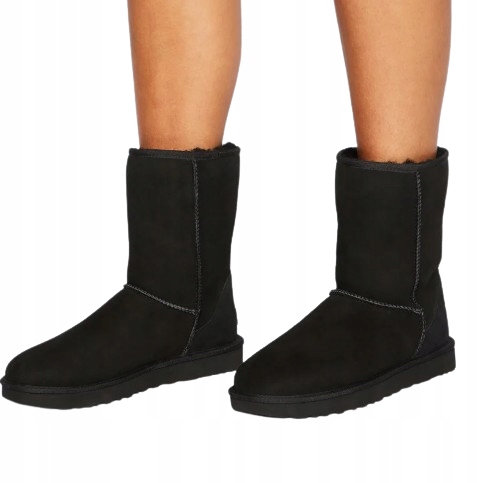 Ugg Dámské Kožené Sněhule Černé 37 2EC