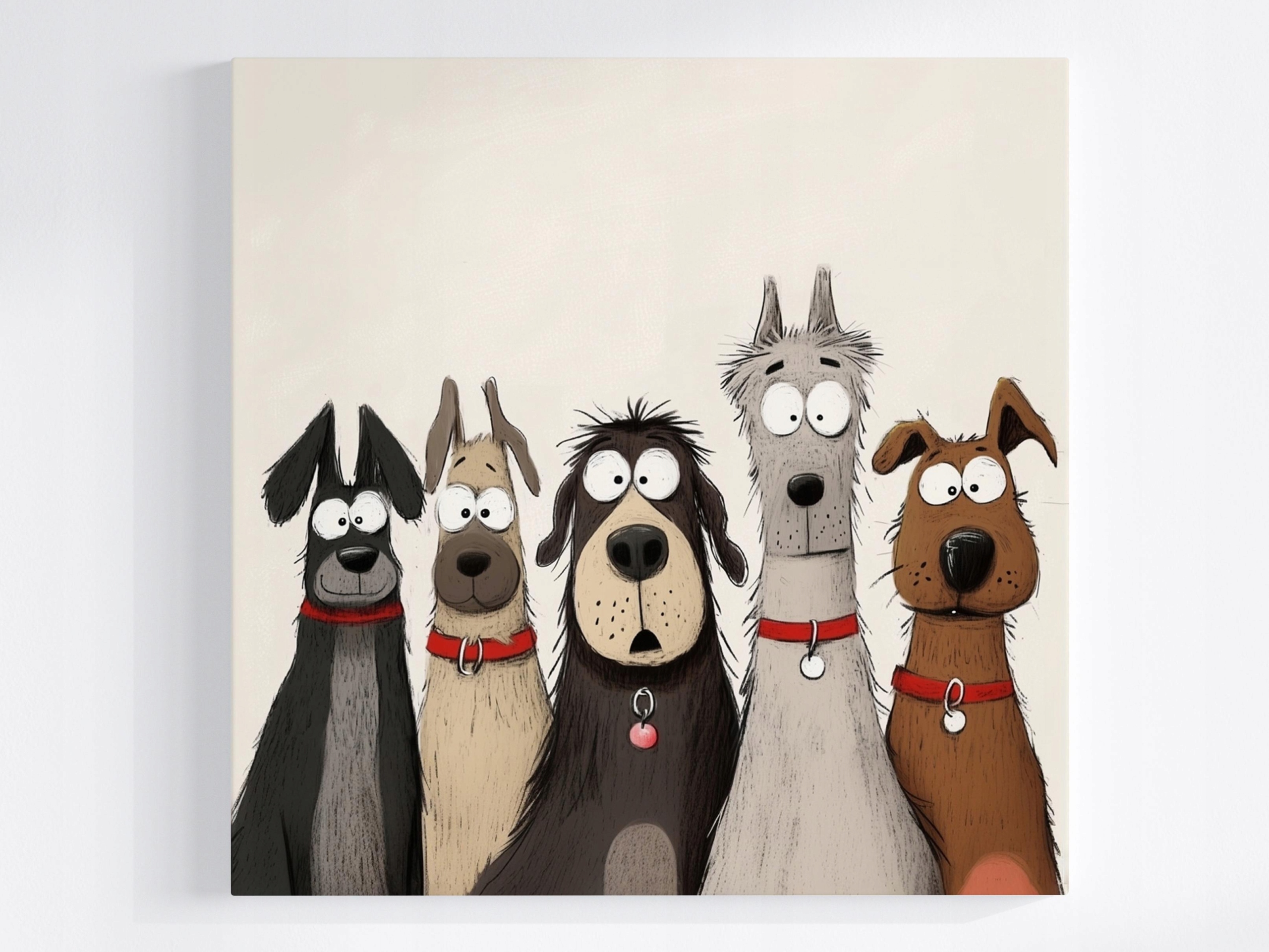 Obraz Na Plátně Canvas Legrační Psi Banda Přátelé Animovaná Pohádka 80x80