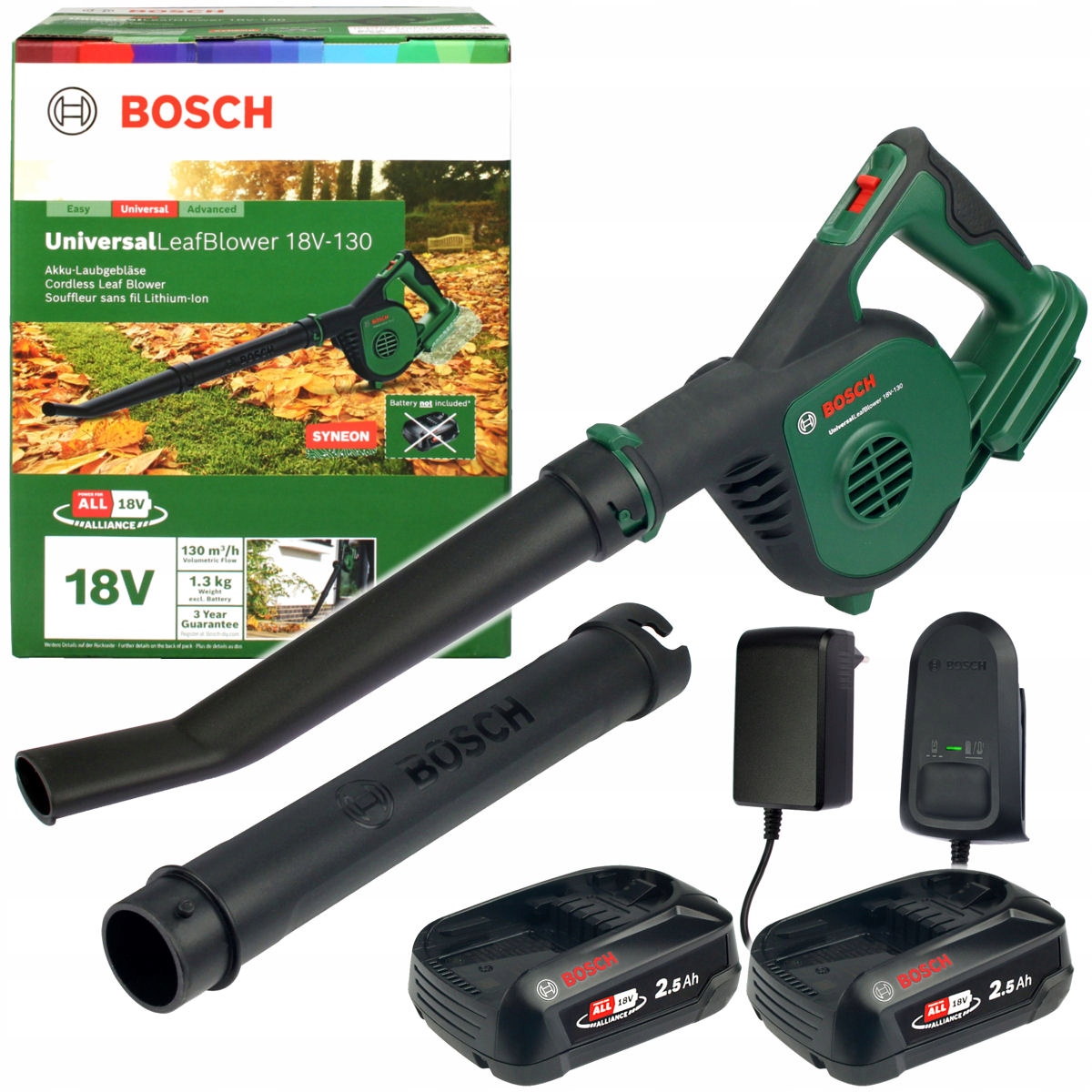 AKUMULATOROWA DMUCHAWA DO LIŚCI UniversalLeafBlower 18V-130 BOSCH 2x2,5