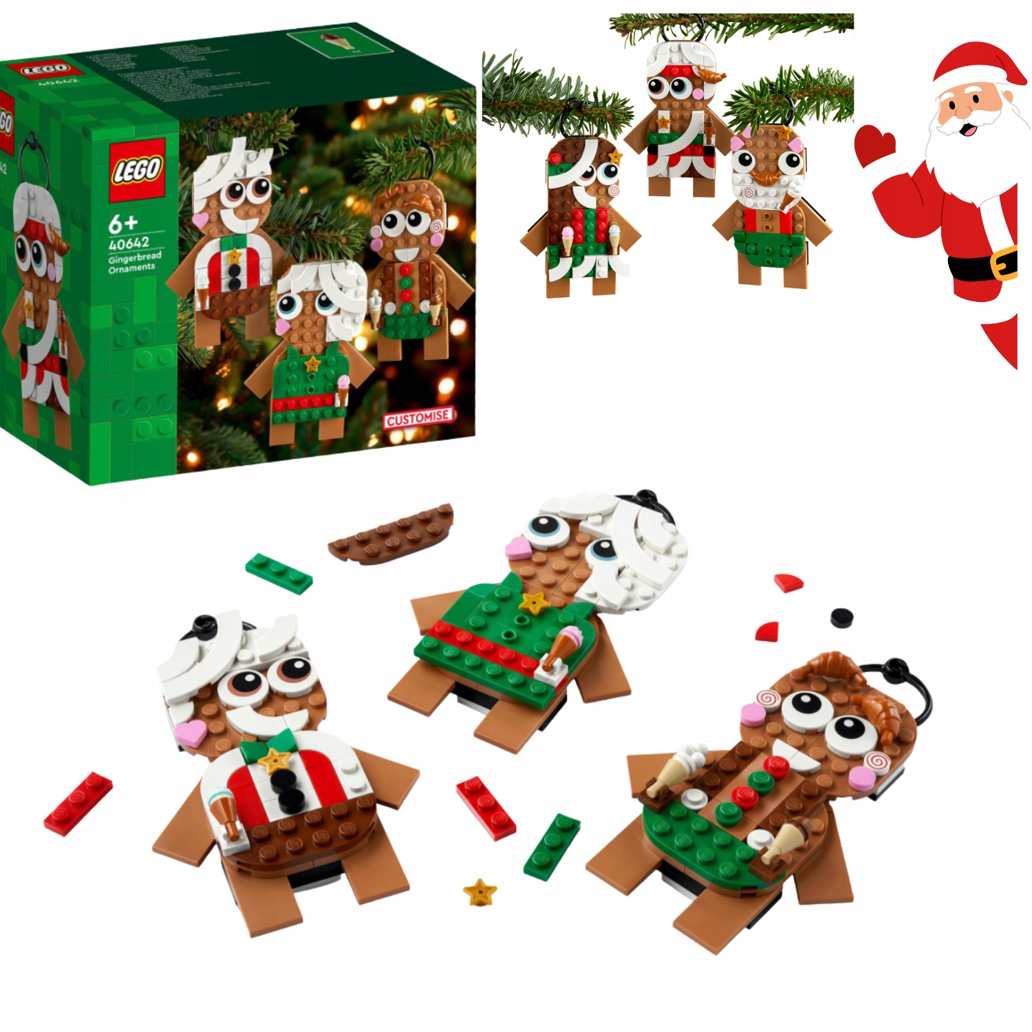 Lego Świąteczne Figurki Z Piernika Na Choinkę Pierniczki Brickheadz 40642