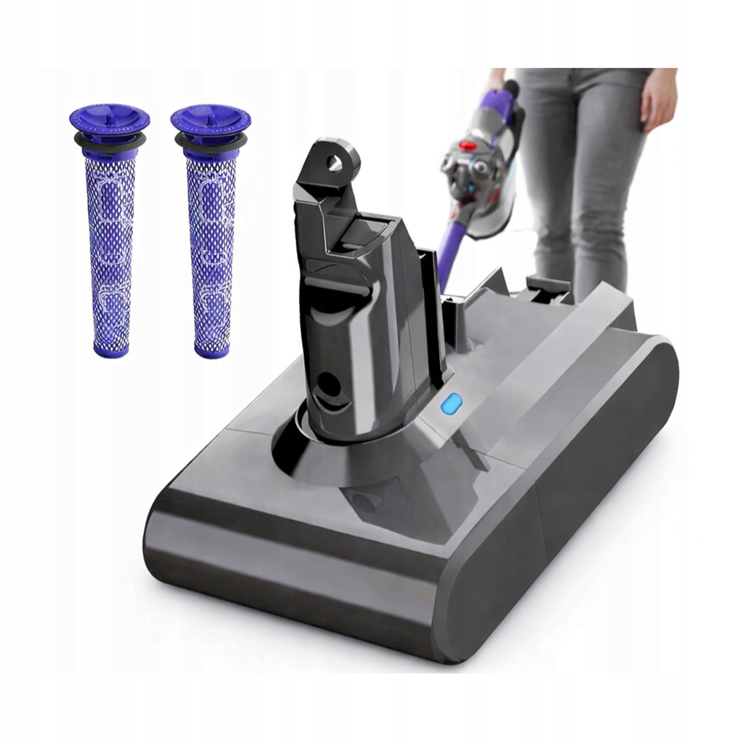 Akumulátor 6000 mAh pro Dyson V6 Výkonná baterie do vysavače