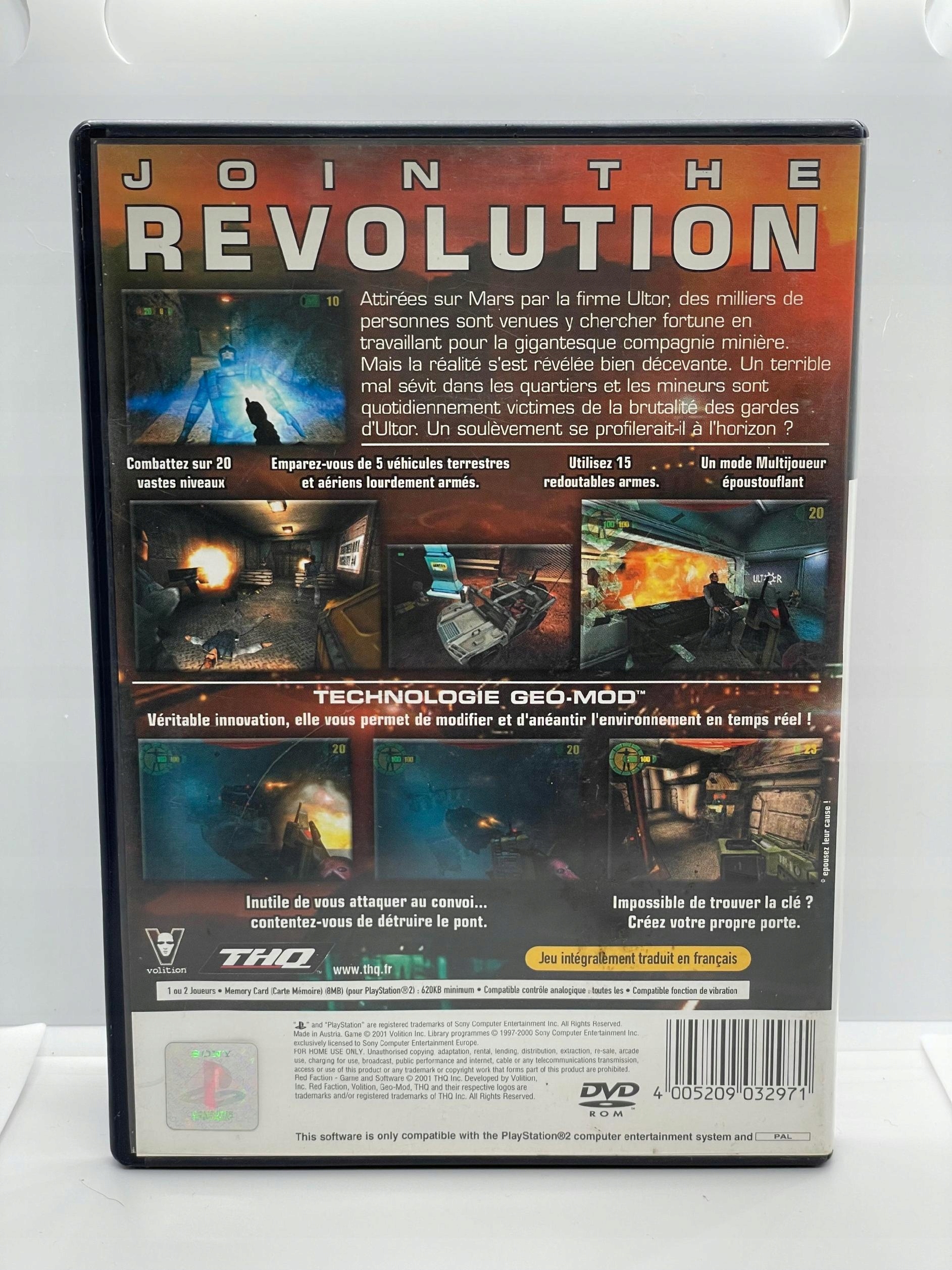 Red Faction PS2 (FR) Tytuł RED FACTION PS2
