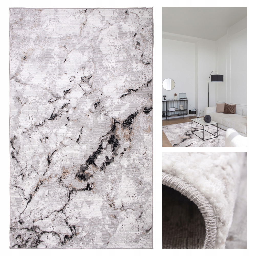 Moderní koberec do obývacího pokoje Premium 120x170 Módní koberec Měkké rouno