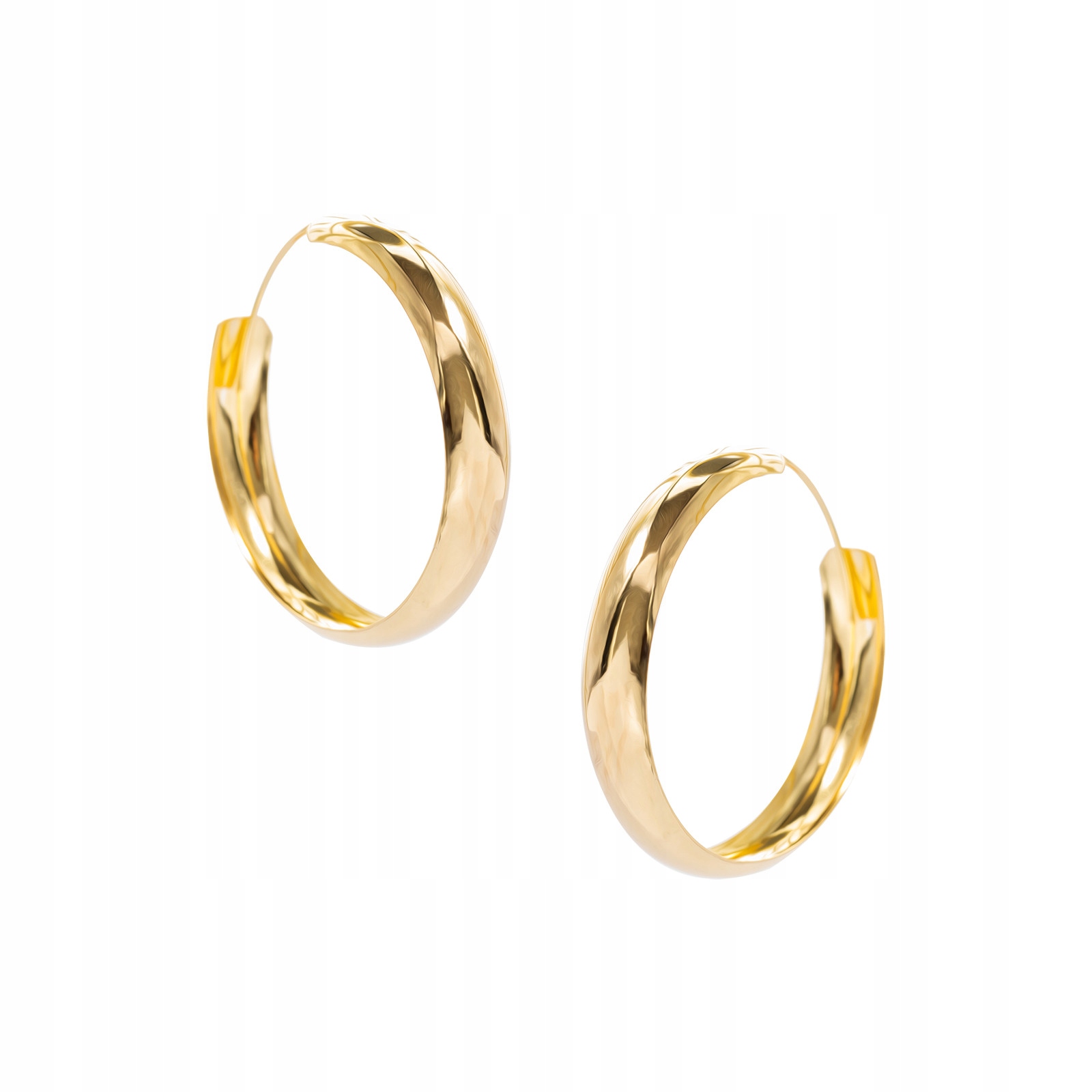 Stříbrné pozlacené náušnice 925 Půlkruhová kolečka 43