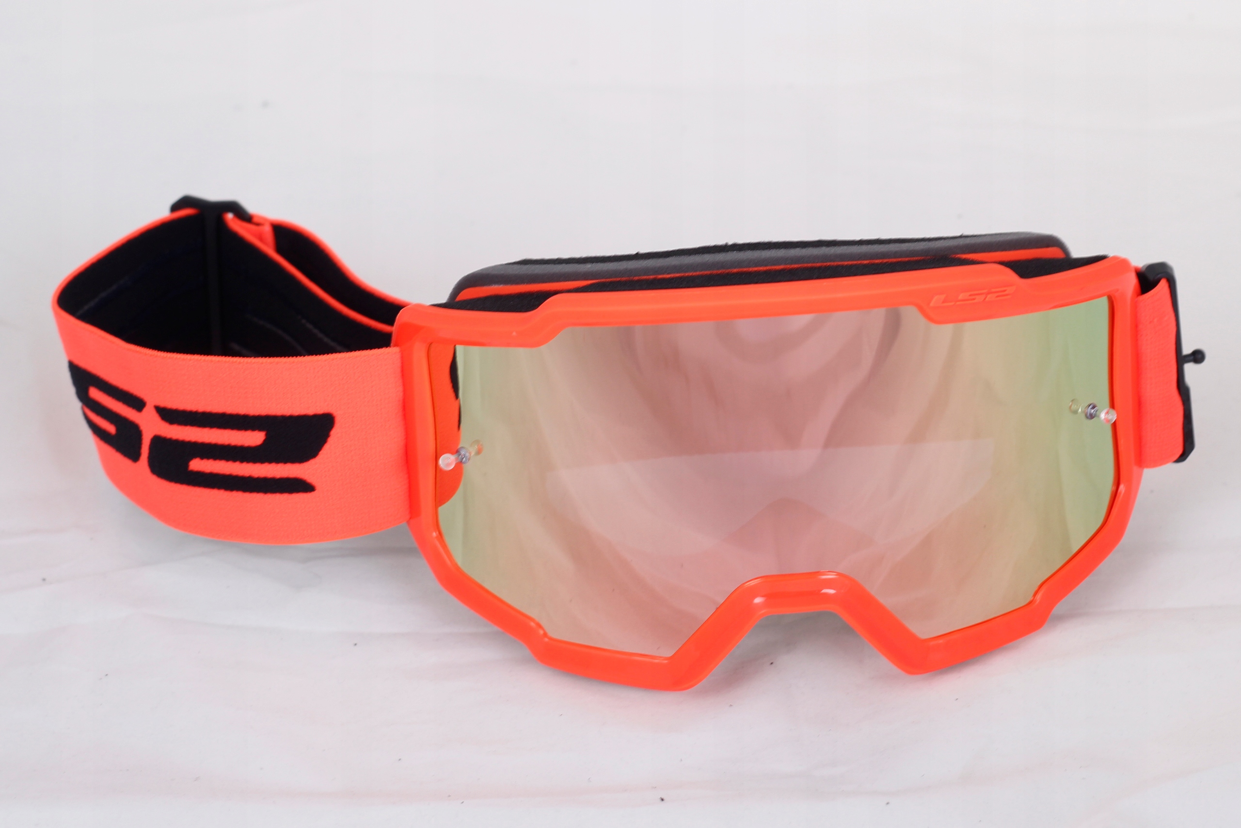 GOGLE LS2 CHARGER CROSS ENDURO MOTOCROSS ORANGE 2 szyby lustrzany wizjer Typ cross/enduro