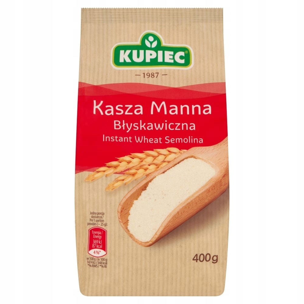 Kasza manna sypka Kupiec 0,4 kg 15460347231 - Allegro.pl