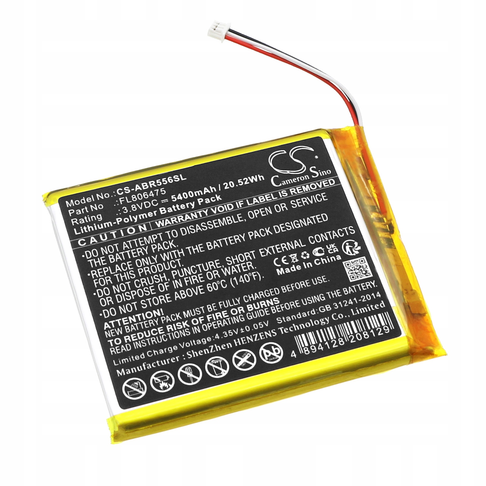 TECHTEK Bateria 5400mAh kompatybilna z [Anbernic] RG556 zastępuje FL806475