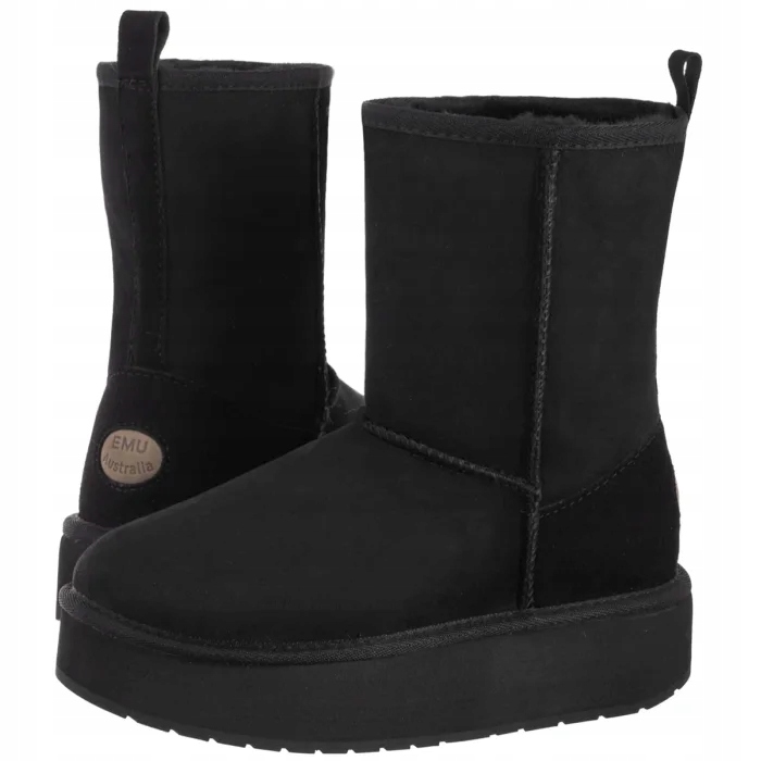 Dámské boty Sněhule Platformy Emu Stinger Lo Flatform Black W13190
