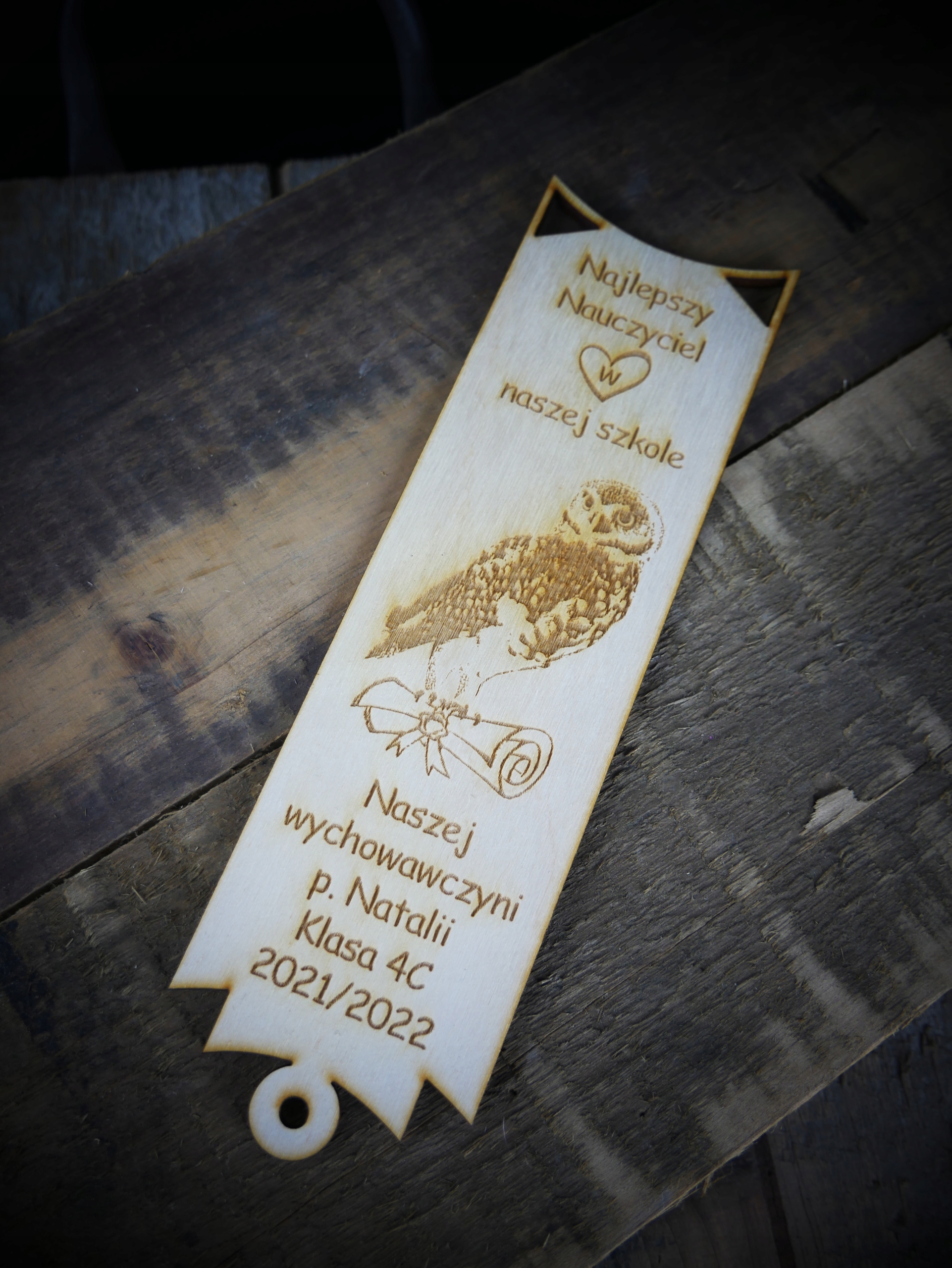 ZAKŁADKA DO KSIĄŻKI SKLEJKA DZIEŃ NAUCZYCIELA SOWA Marka Inna