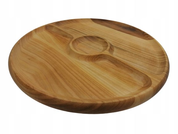 DREWNIANY TALERZ KOMOROWY CZEREŚNIOWY DO PRZEKĄSEK Kod producenta deska 3 komory