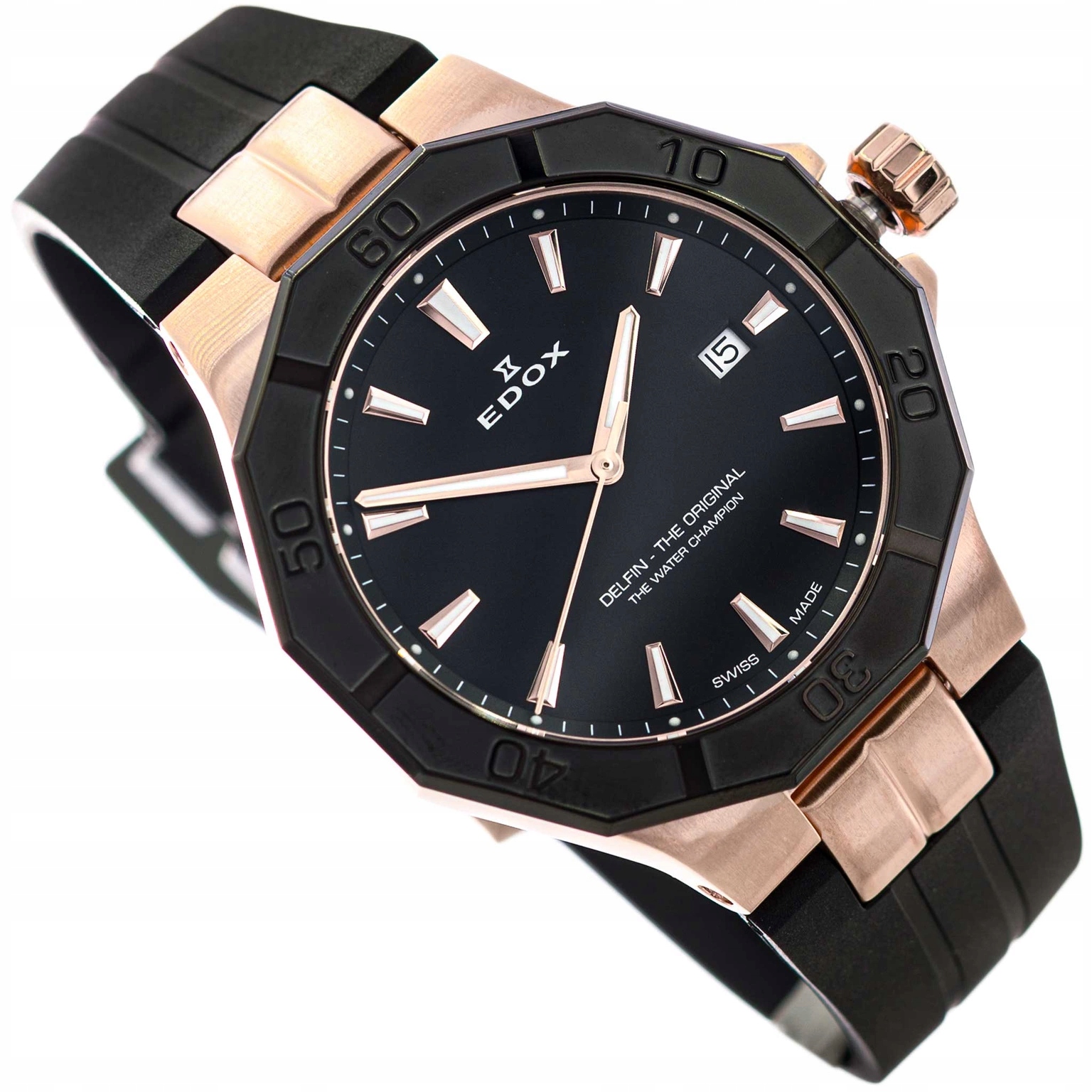Pánské Hodinky Edox 53021 37RNCA Nir Delfin The Original Date, Elegantní
