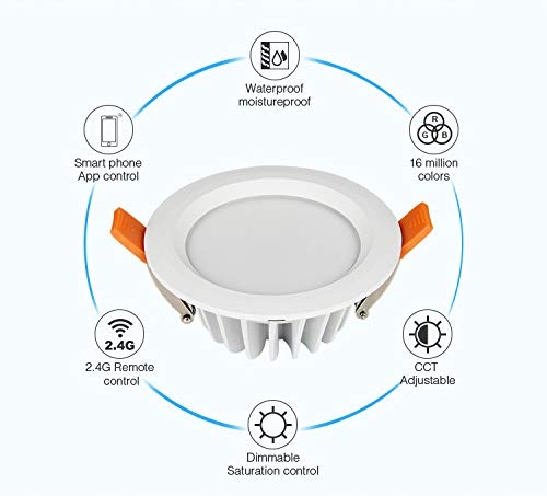 MIBOXER IP54 Wodoodporna Lampa LED 6W RGBCCT WiFi Sterowanie Downlight — miniatura 5