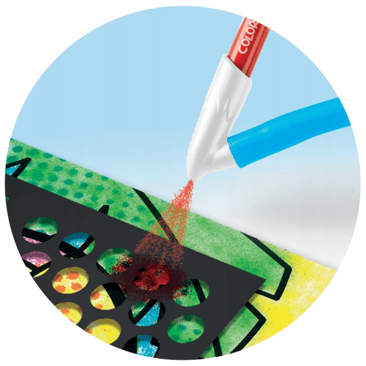 Dmuchane Flamastry dla Dzieci Zestaw ARTYSTYCZNY Szablony + 6 kol. Maped Kolor Wielokolorowy