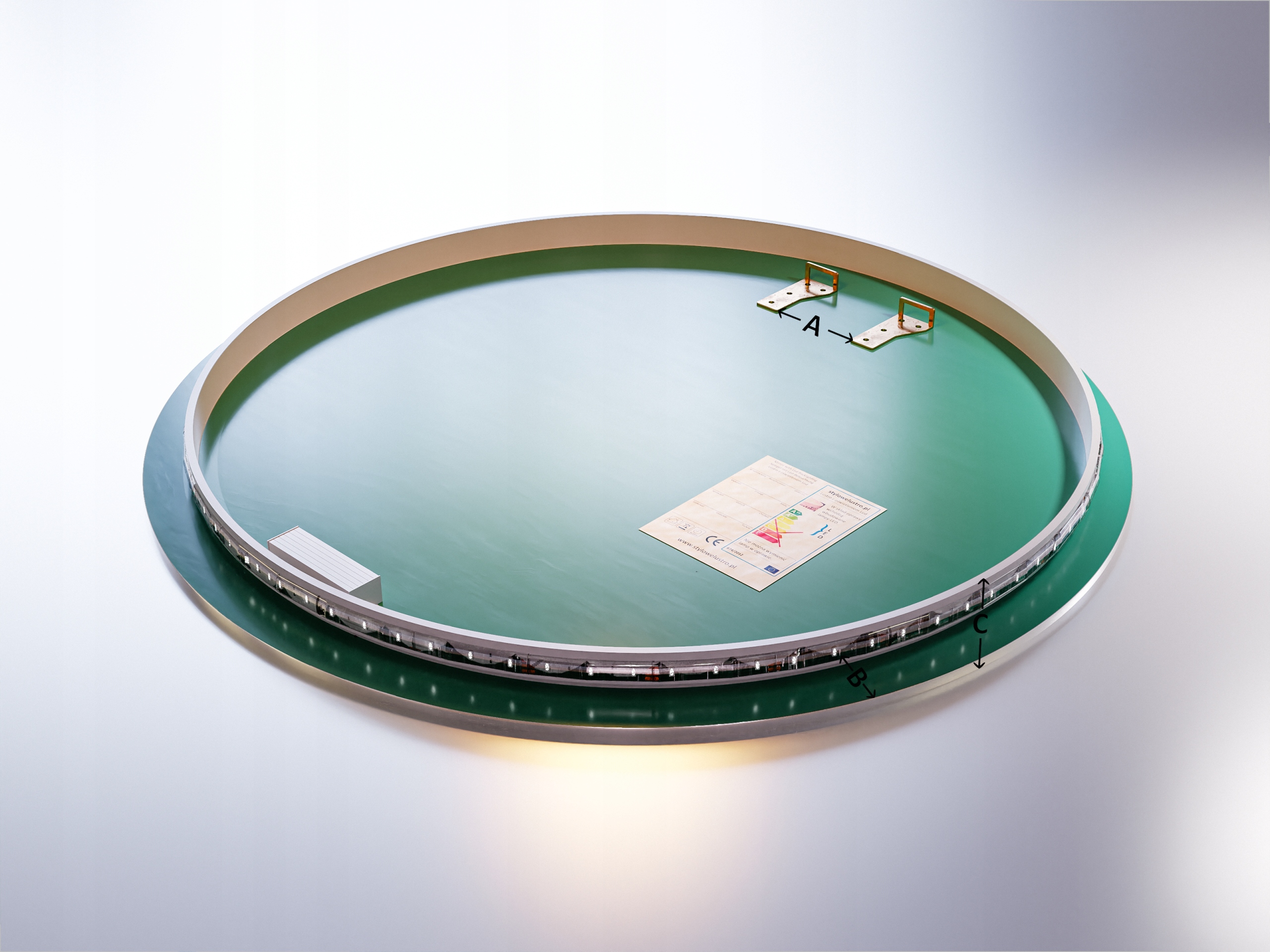 LUSTRO OKRĄGŁE LED FI 80cm ŁAZIENKOWE PODŚWIETLANE Wysokość 800 mm