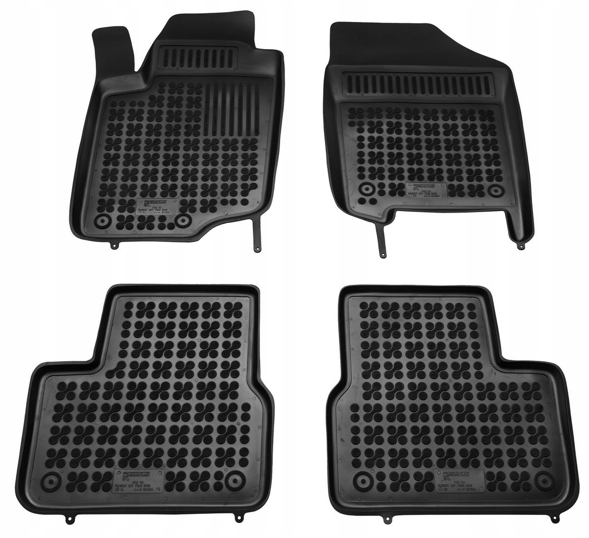 Gumové autokoberce Peugeot 207, 2006-2012, s výkr.