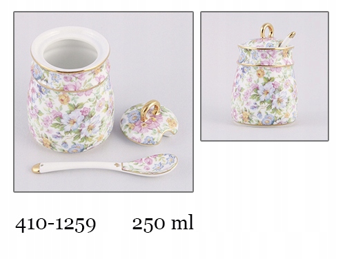 STYLOWA CUKIERNICA Z ŁYŻECZKĄ W KWIATY