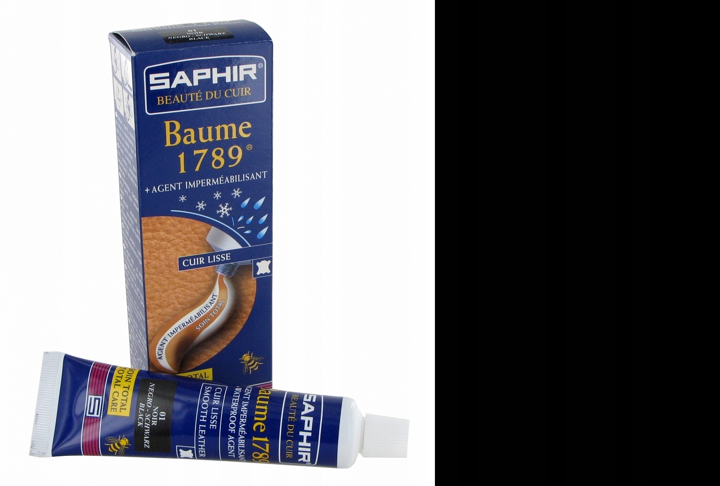 

Czarny Krem Saphir Baume Wodoodporny Odżywka 50 ml
