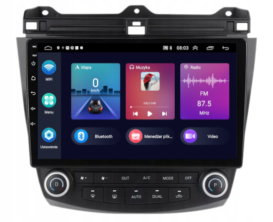 Rádio Navigácia Carplay Gps Android Honda Accord 2002-08 Wifi 64 Gb
