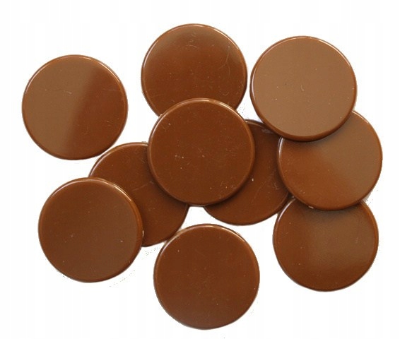 Licznik żeton BRĄZOWY 20x1,6 mm kpl. 10 szt. WBM