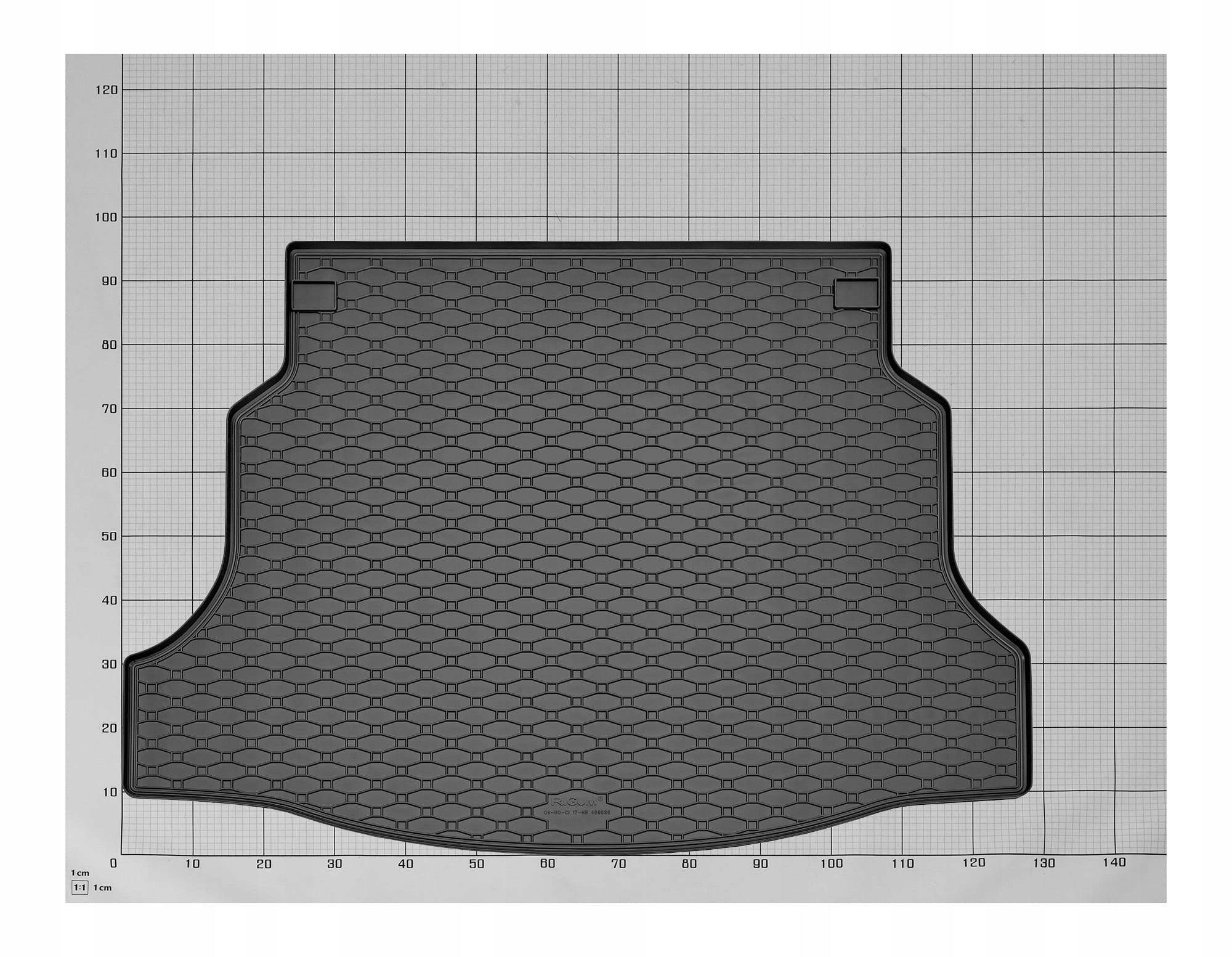 Dywaniki i mata do bagażnika Honda Civic hatchback 2017-2021 Materiał guma