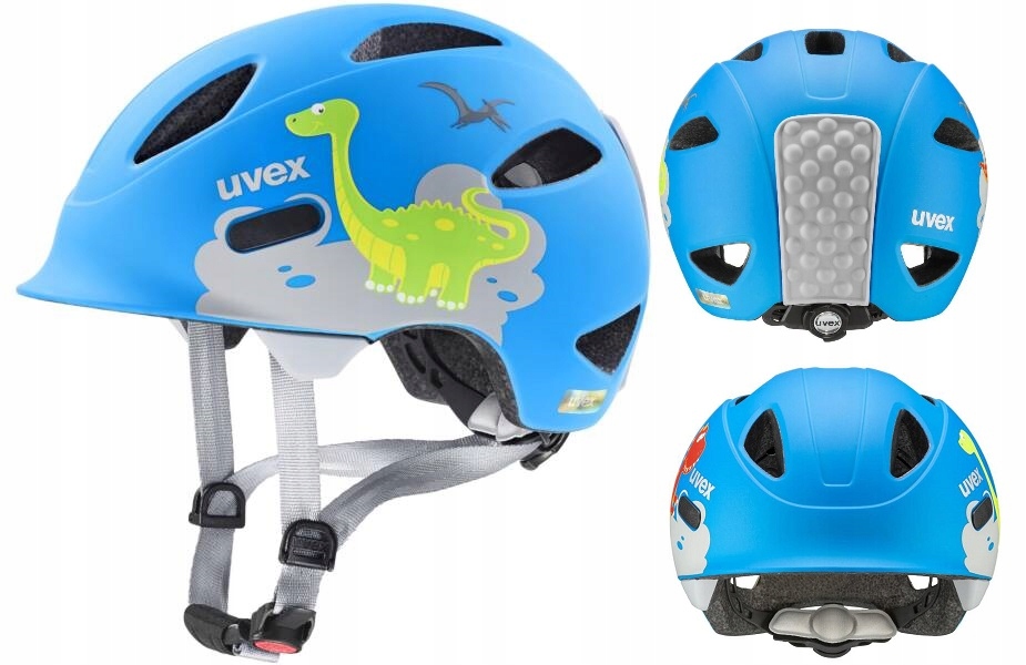 Kask dziecięcy rowerowy Uvex Oyo Style Dino blue 45-50cm Xs