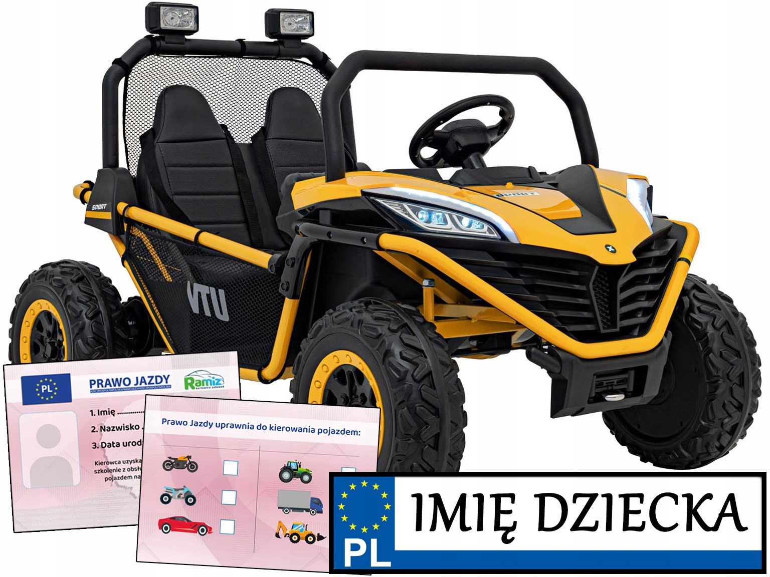 Pojazd Buggy Faster Żółty Ramiz