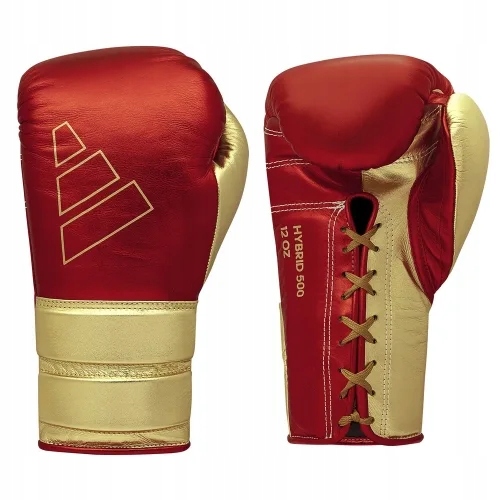 Boxerské rukavice Adidas Hybrid 500 Červená/Zlatá Hmotnost: 14 Oz