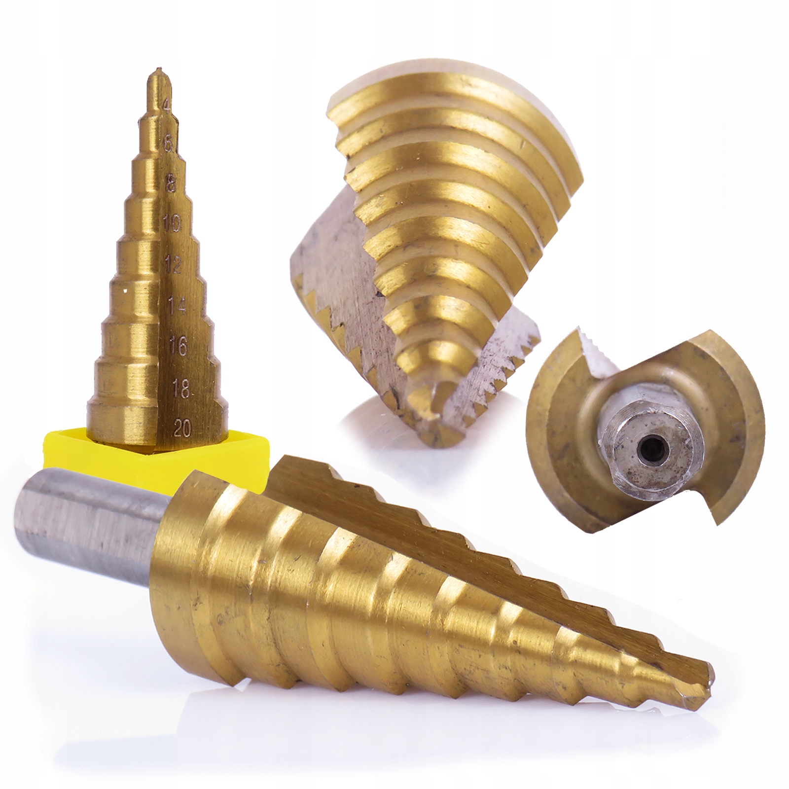 WIERTŁO STOŻKOWE WIERTŁO STOPNIOWE WIELOSTOPNIOWE DO METALU STOŻKOWE 4-20mm