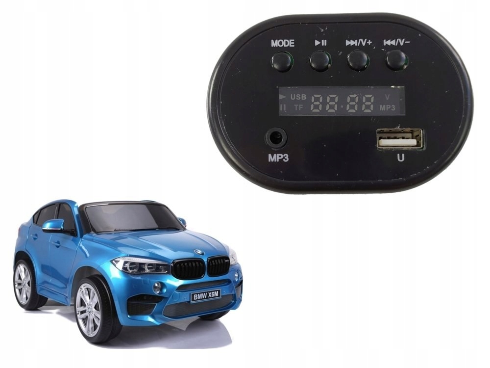 Panel Muzyczny Do Auta Na Akumulator Bmw X6M JJ2168 Aux Usb Melodie