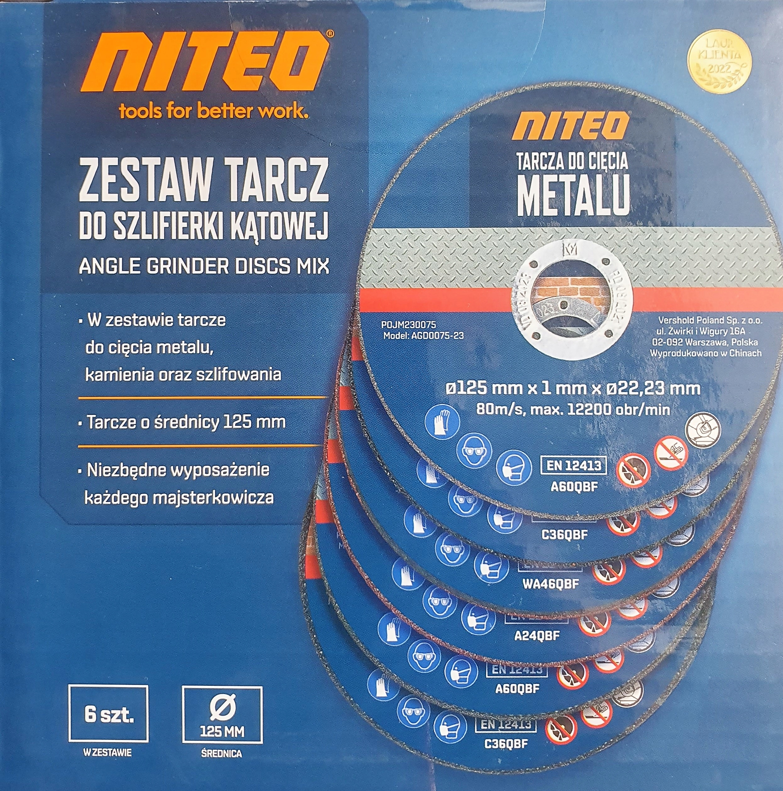 

Zestaw tarcz do szlifierki kątowej metal kamień sz