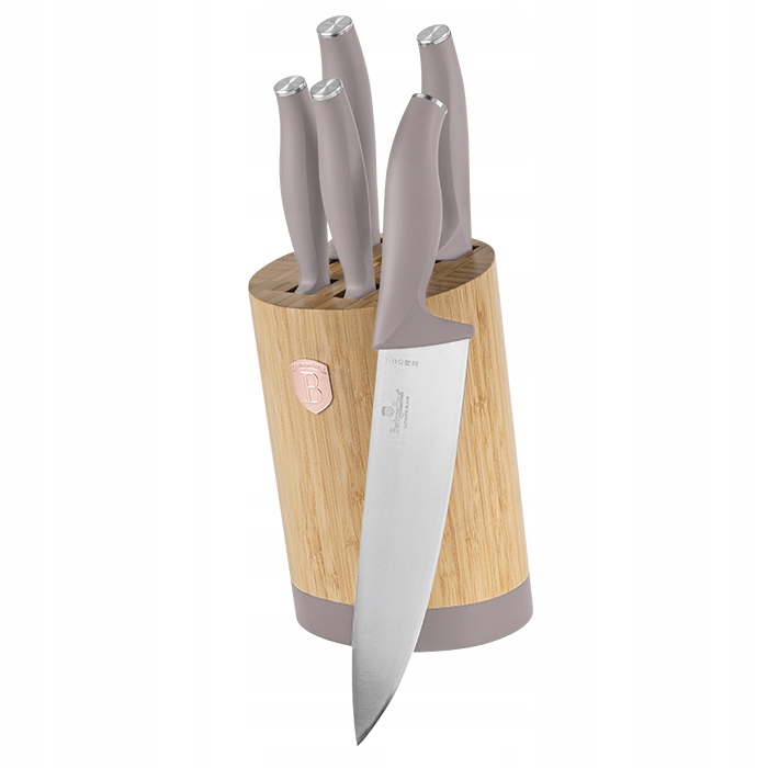 Sada 5 ks nožov v bloku, Berlinger Haus BH-2756 Taupe