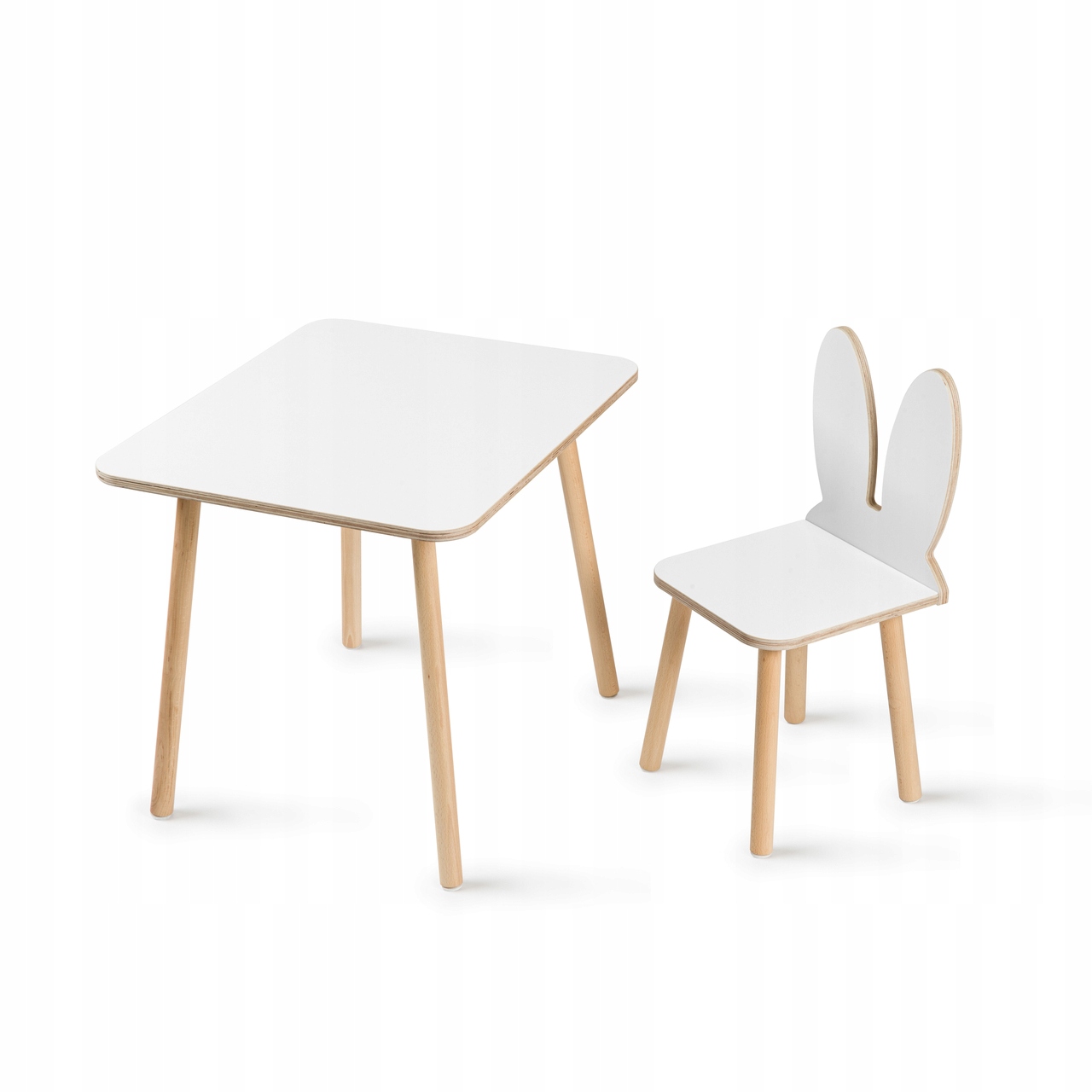 

Drewniany Stolik i Krzesełko Białe Dla Dzieci