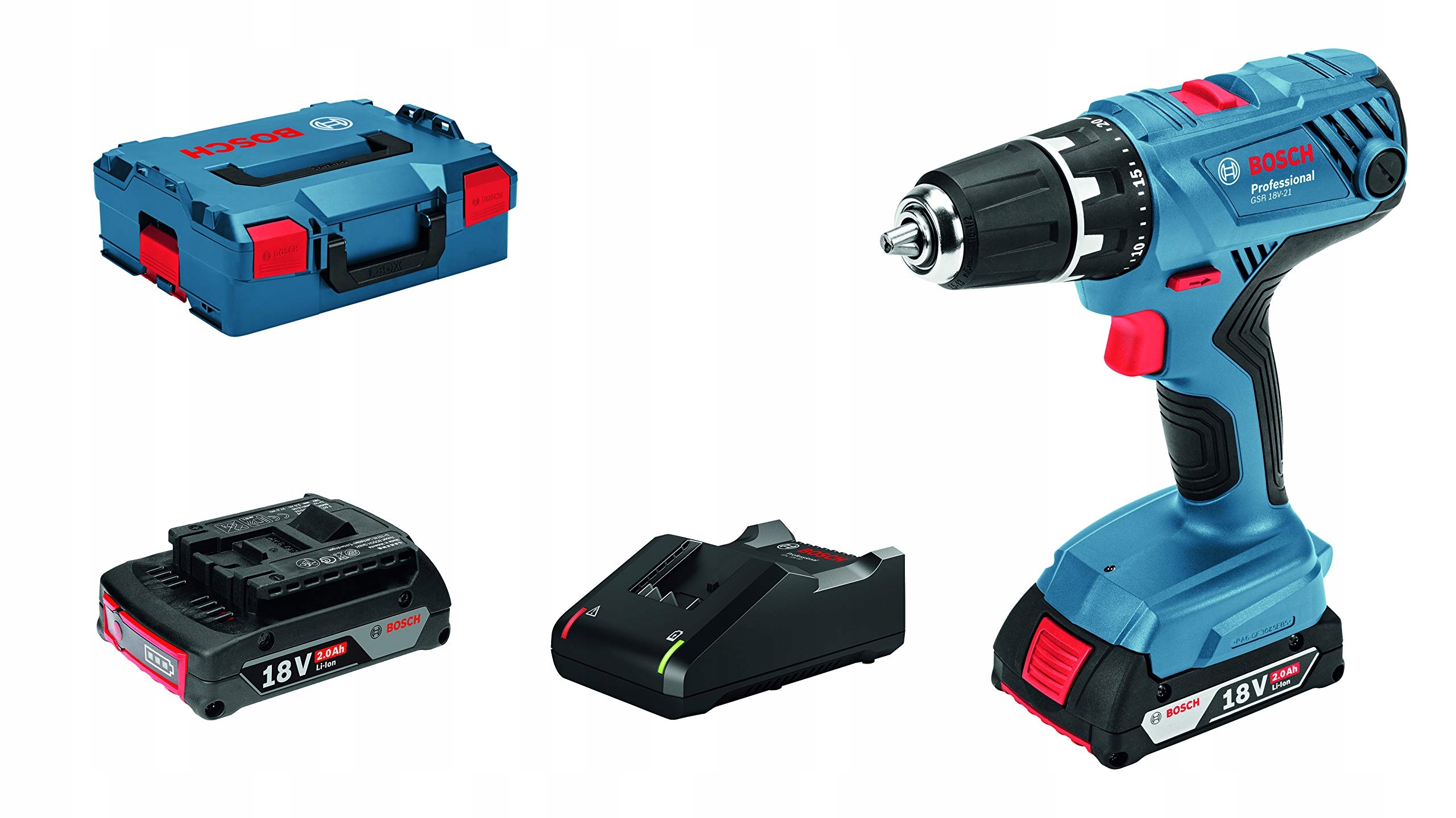 Bosch Professional akumulátorový šroubovák Gsr 18V-21, 2x 2,0 Ah