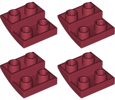 

Lego 32803 Skos Od. 2x2 czerwony ciemny (4g) 4 szt